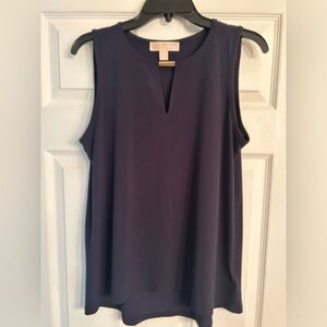 Michael Kors Elegant Navy Sleeveless Top